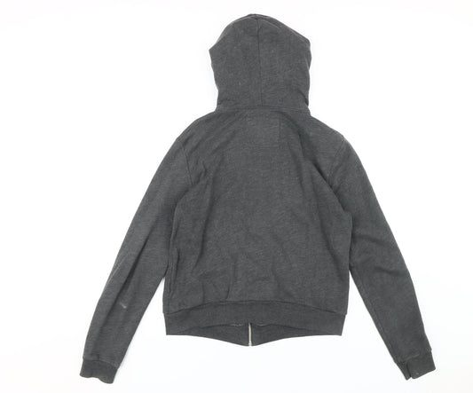 Abercrombie & Fitch Women's Grey Full Zip Hoodie M
