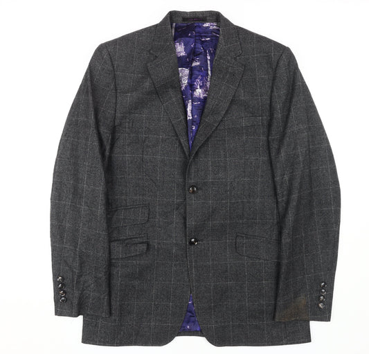 Mens UK Size 38 Ted Baker Regular Grey Suit Jacket