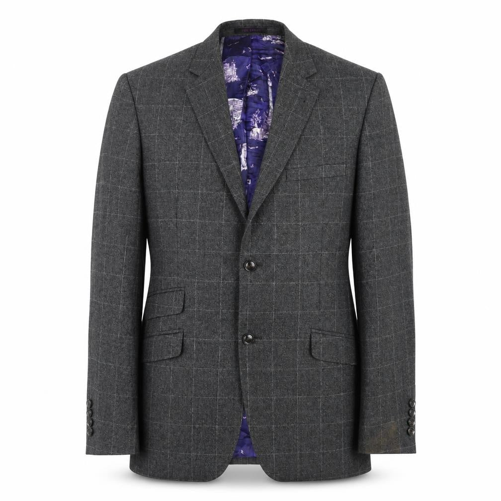 Mens UK Size 38 Ted Baker Regular Grey Suit Jacket