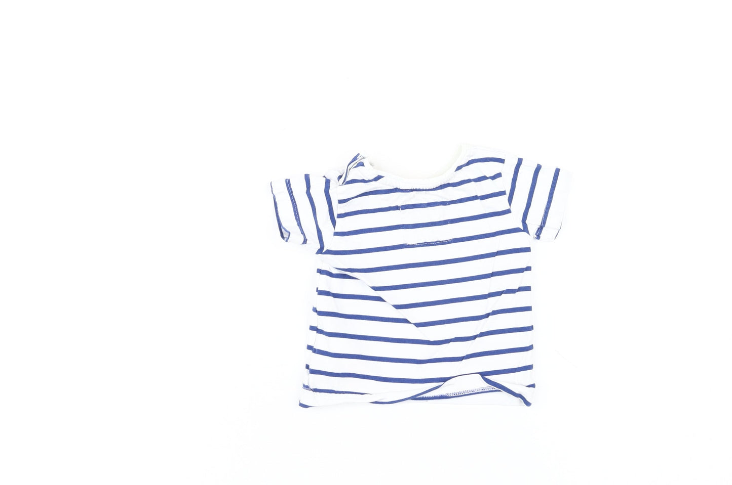 Jasper Conran Unisex Baby White & Blue Striped T-Shirt 0-3 Months