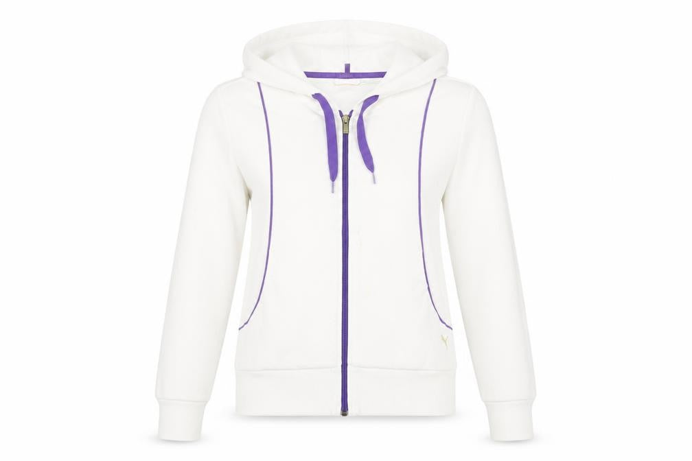 Womens UK Size 12 PUMA White Full Zip Hoodie