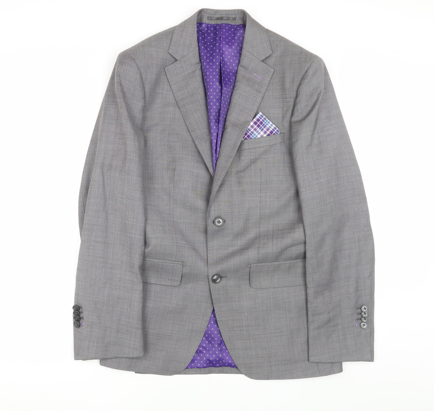 Mens UK Size 36 Moss Regular Grey Suit Jacket