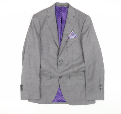 Mens UK Size 36 Moss Regular Grey Suit Jacket