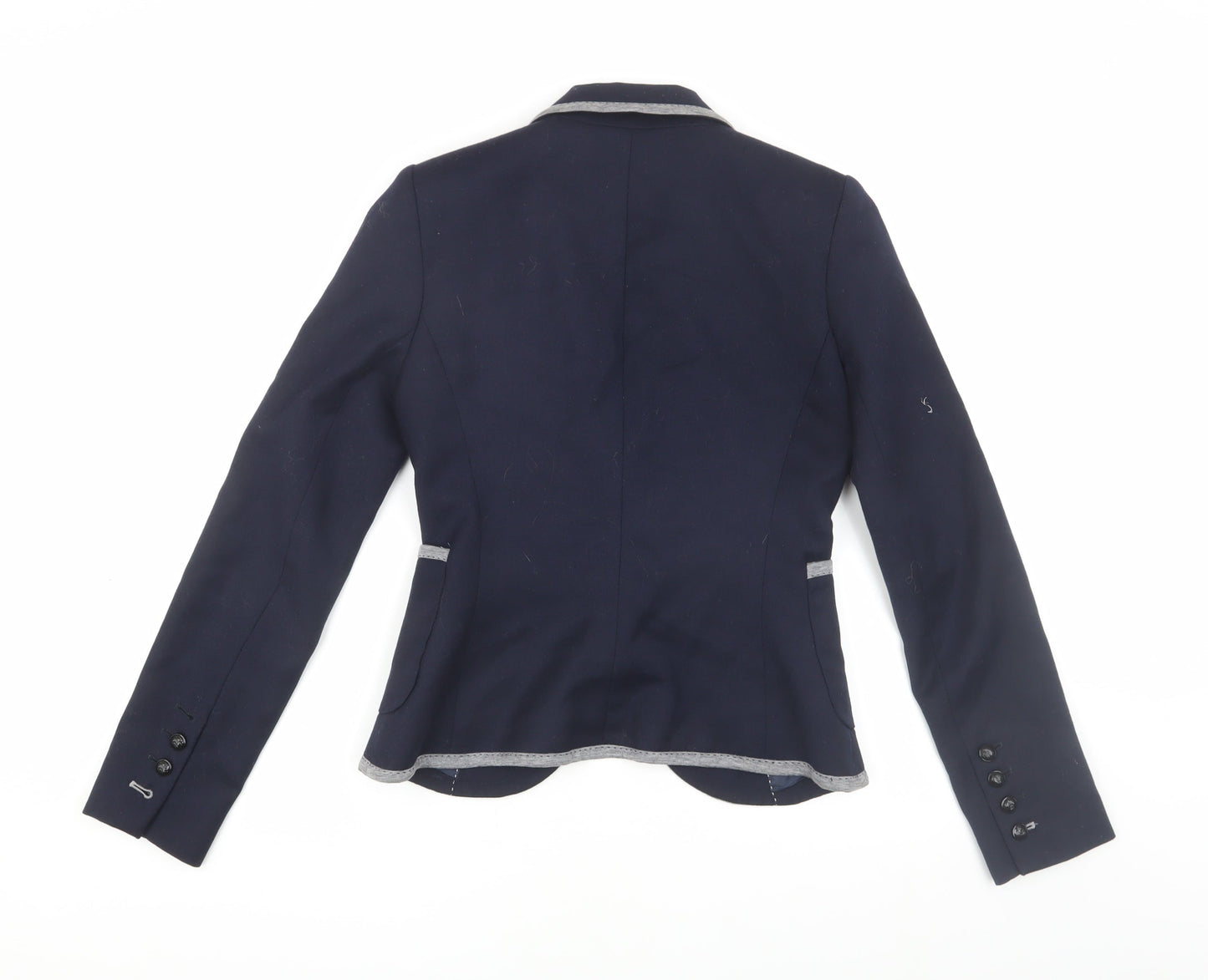 Zara Woman Women's Blue XS Blazer with Notch Lapel