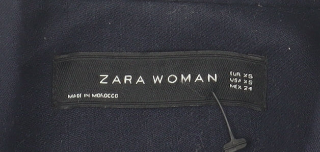 Zara Woman Women's Blue XS Blazer with Notch Lapel