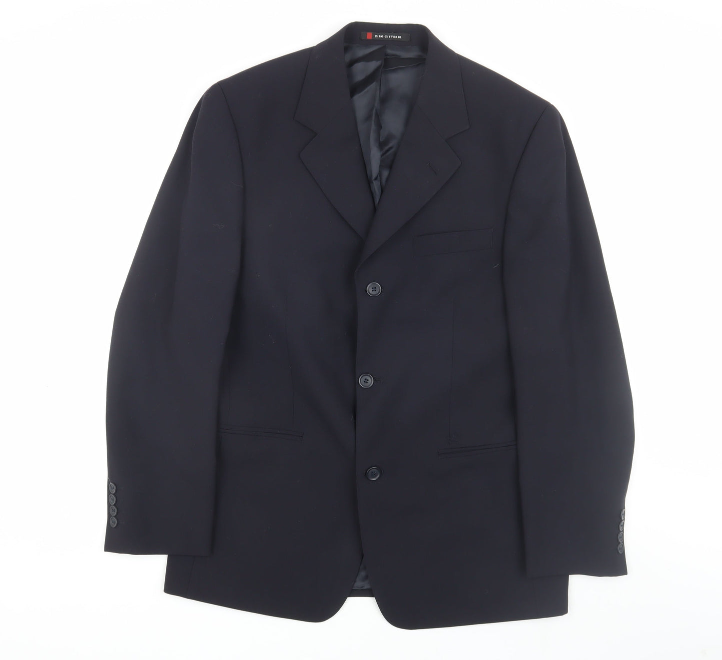 Mens UK Size 38 Ciro Citterio Regular Blue Suit Jacket