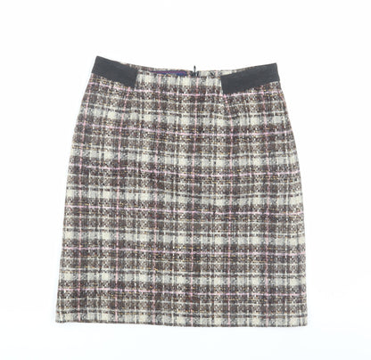 Laura Ashley Women's Check Pencil Skirt, Size 10, Multicoloured