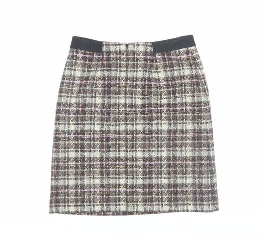 Laura Ashley Women's Check Pencil Skirt, Size 10, Multicoloured