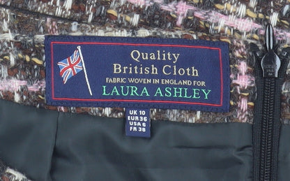 Laura Ashley Women's Check Pencil Skirt, Size 10, Multicoloured