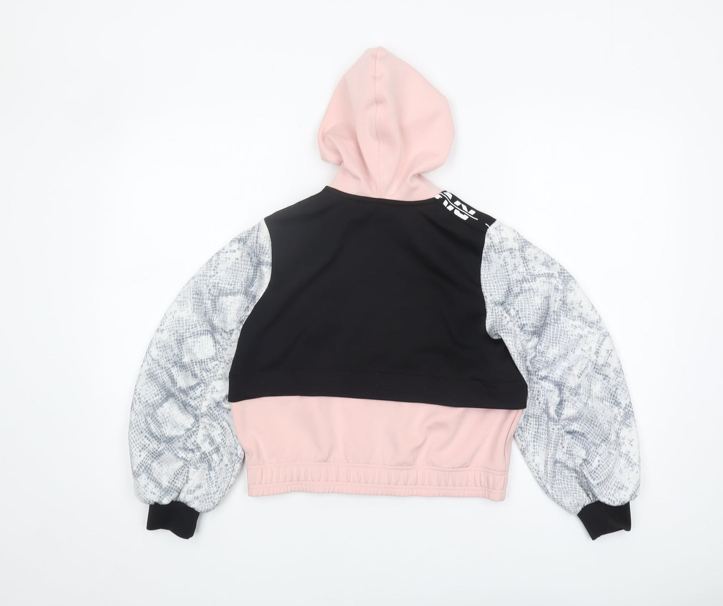 River Island Girls Black & Pink Full Zip Hoodie 9-10 Years