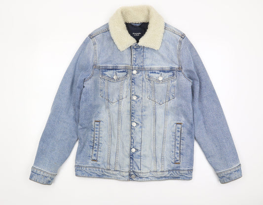 Abercrombie & Fitch Men's Blue Denim Jacket S