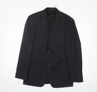 Mens UK Size 38 DKNY Regular Black Suit Jacket