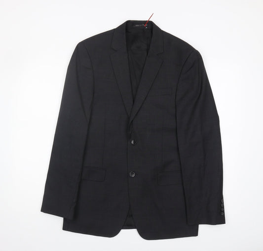 Mens UK Size 38 DKNY Regular Black Suit Jacket