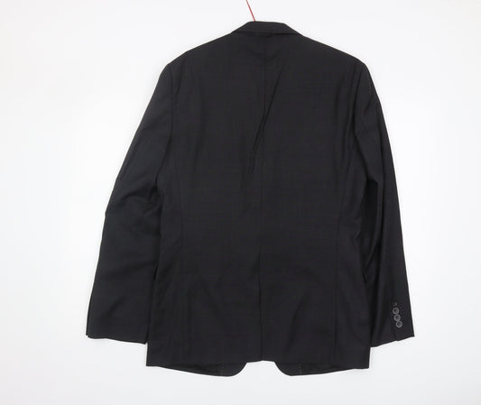 Mens UK Size 38 DKNY Regular Black Suit Jacket