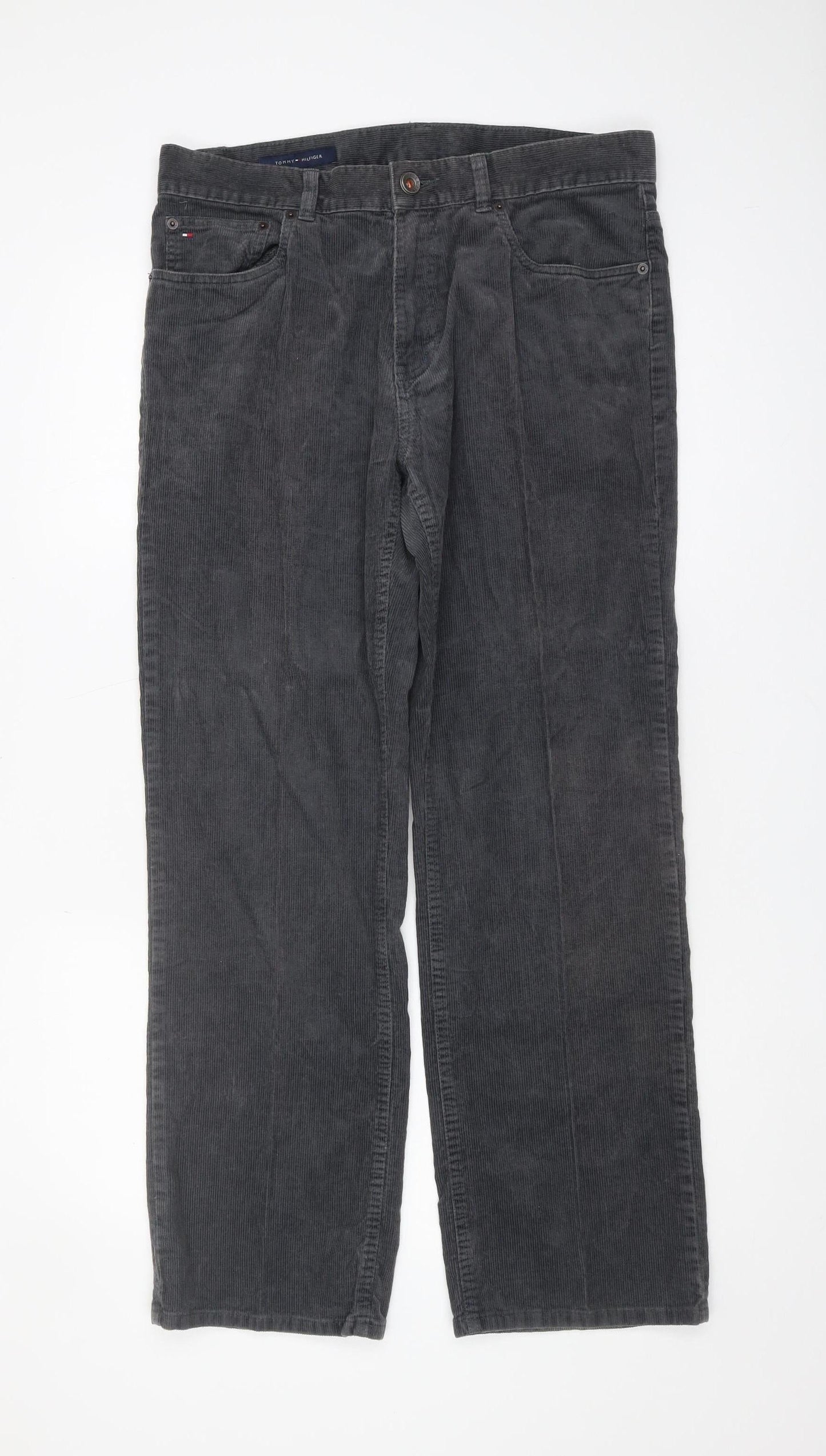 Tommy Hilfiger Men's Grey Corduroy Trousers Size 32