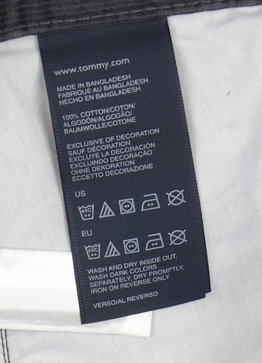 Tommy Hilfiger Men's Grey Corduroy Trousers Size 32