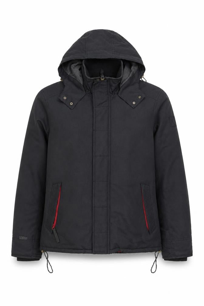 FatFace Men's Black Parka Jacket, Size S, Hooded