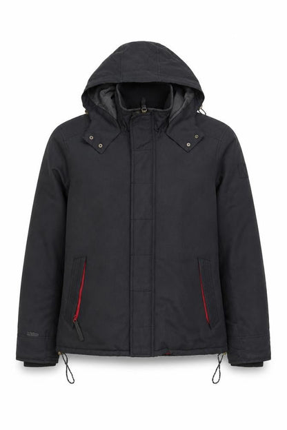 FatFace Men's Black Parka Jacket, Size S, Hooded