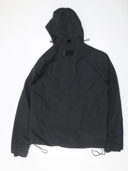 Mens UK Size S Fat Face Black Parka Coat