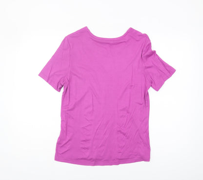 Womens UK Size 12 Eastex Pink Basic T-Shirt