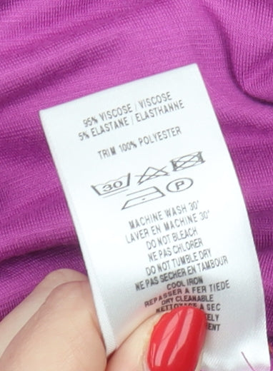 Womens UK Size 12 Eastex Pink Basic T-Shirt