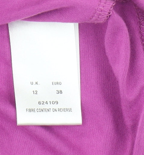 Womens UK Size 12 Eastex Pink Basic T-Shirt