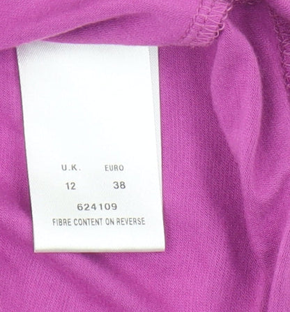 Womens UK Size 12 Eastex Pink Basic T-Shirt