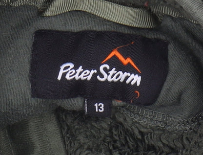 Peter Storm Boys Green Fleece Hoodie 13 Years