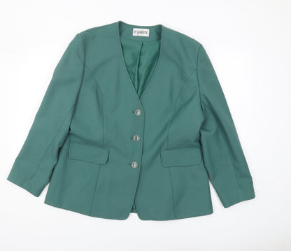 Eastex Women's Green Suit Jacket Size 16 - Lined & Vintage