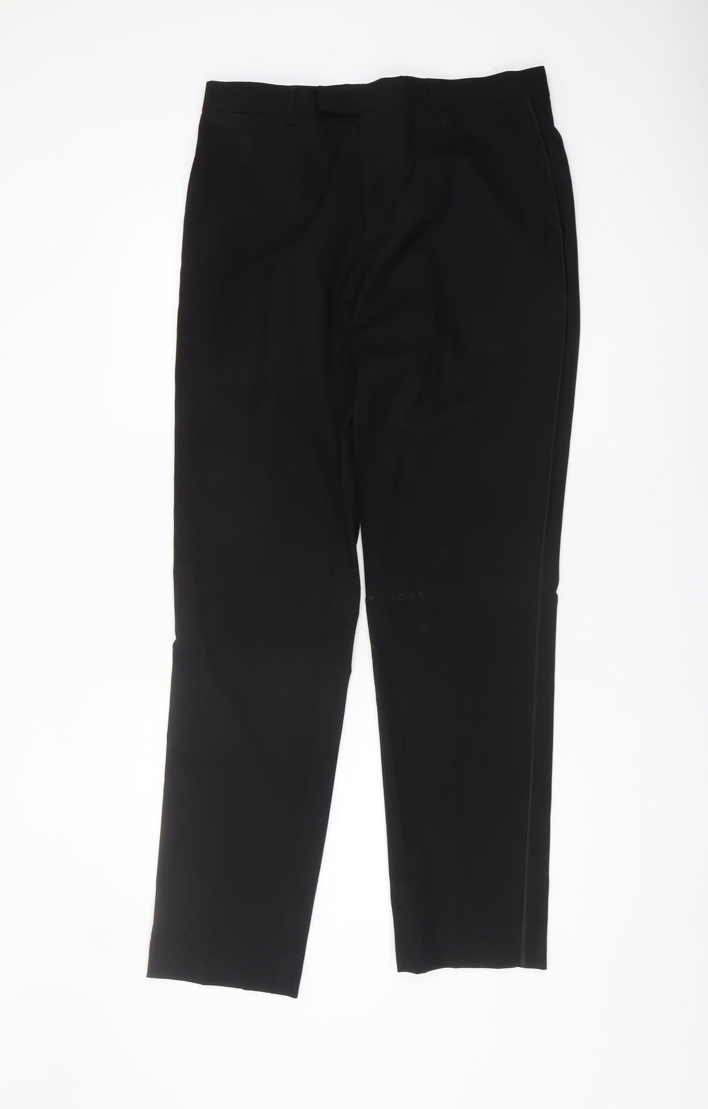 Moss 1851 Men's Black Wool Trousers, Size 34