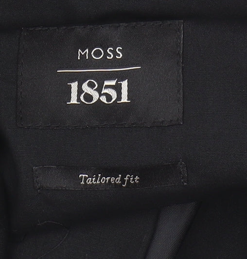 Moss 1851 Men's Black Wool Trousers, Size 34
