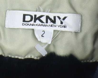 DKNY Boys Blue Puffer Jacket Hooded 2 Years