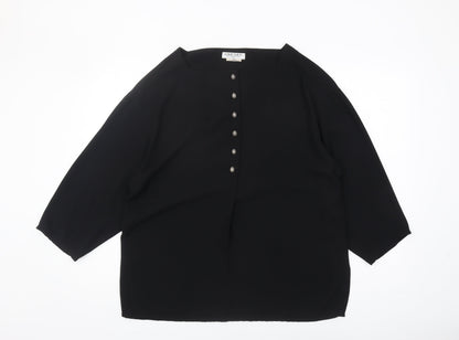 Womens UK Size S Jaeger Black  Blouse