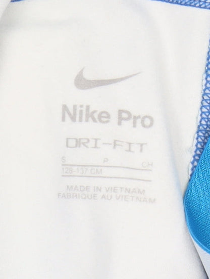 Nike Girls Blue Leggings - S Yoga Fitness Activewear