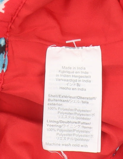 J.CREW Women's Red Floral Midi A-Line Skirt, Size S