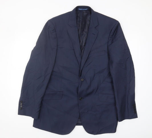 Austin Reed Men's Navy Blue Wool Blazer Size 42R