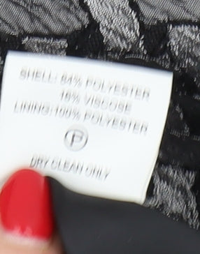 Eastex Women's Black Geometric Blazer Size 14