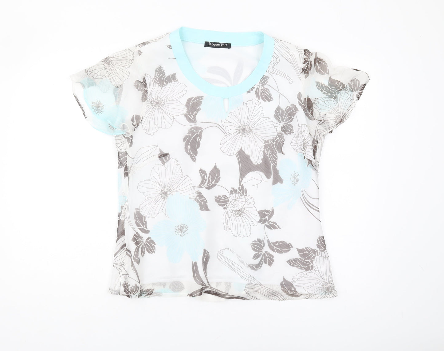 Womens UK Size 14 Jacques Vert Multicoloured Basic T-Shirt