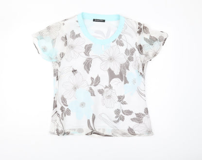 Womens UK Size 14 Jacques Vert Multicoloured Basic T-Shirt
