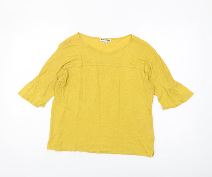 Womens UK Size S Whistles Yellow Basic Blouse