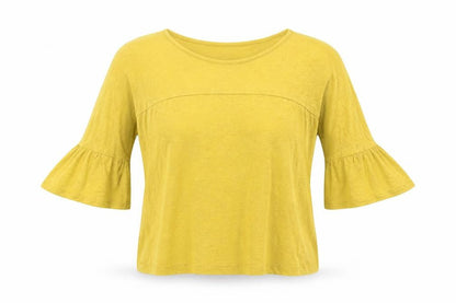 Womens UK Size S Whistles Yellow Basic Blouse