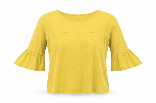 Womens UK Size S Whistles Yellow Basic Blouse