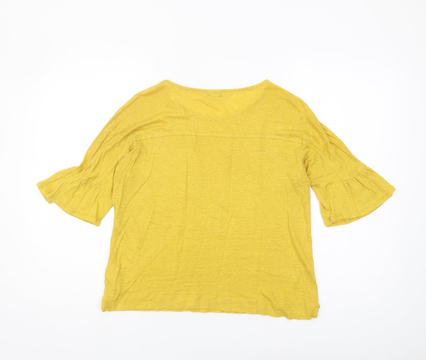 Womens UK Size S Whistles Yellow Basic Blouse