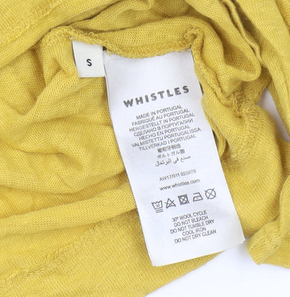 Womens UK Size S Whistles Yellow Basic Blouse