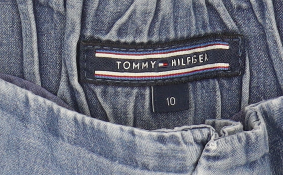 Tommy Hilfiger Women's Blue Straight Trousers Size 10