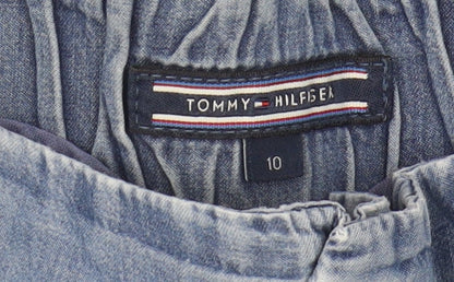 Tommy Hilfiger Women's Blue Straight Trousers Size 10