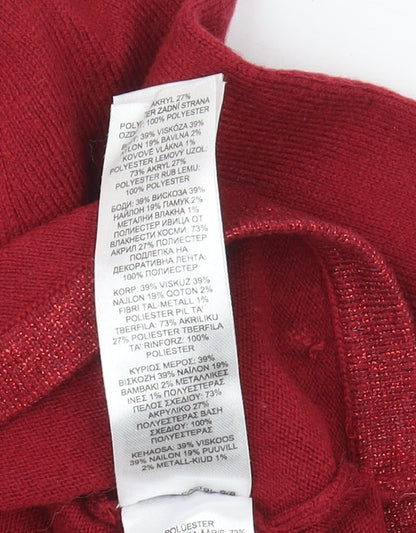 Junior J Girls Red Shrug 2-3 Years Viscose with Fur Trim
