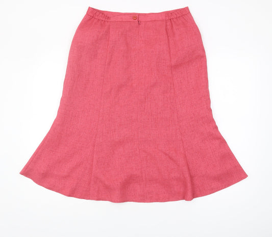 Eastex Women's Pink Flare Knee Length Skirt Size 14
