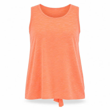 Front view of Long Tall Sally Women's Orange M Tank Top Sleeveless