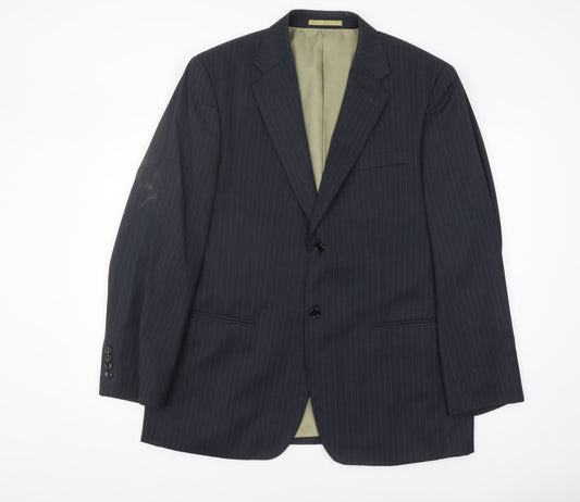 Mens UK Size 44 Pierre Cardin Regular Blue Suit Jacket